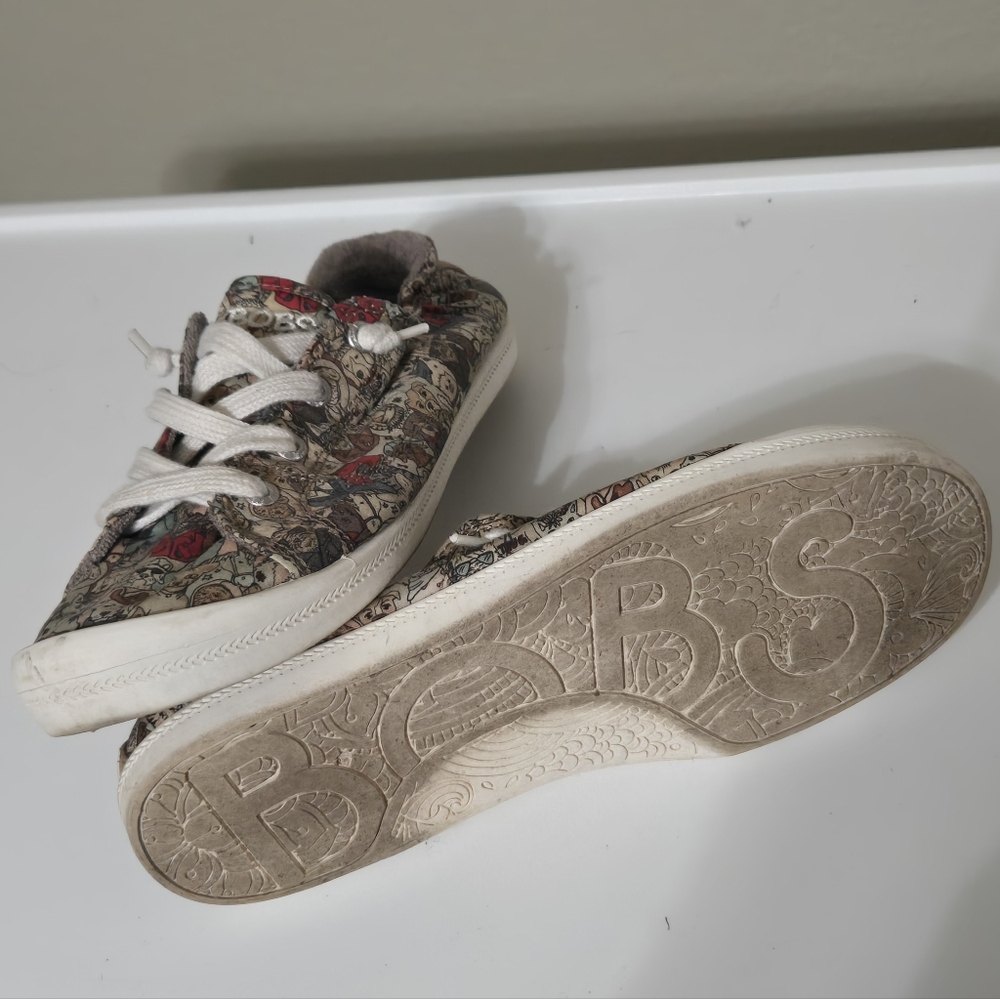 SKECHERS BOBS Beach Bingo Rovers Rally Slip On Ladies Sneakers, dog cat uni, 8 - Picture 2 of 15
